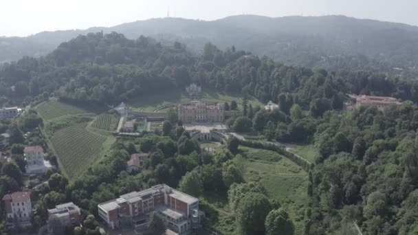 Turín, Italia. Villa della Regina con parque. 4K — Vídeos de Stock