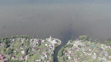Pereslavl-Zalessky, Rusya. Novospassky Manastırı 'ndaki 40 Şehit Kilisesi ya da Spasskaya Sloboda' daki 40 Kurban Tapınağı ya da Sorokasvyats Kilisesi.
