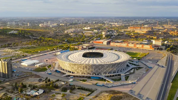 Wolgograd Russland September 2020 Wolgograd Arena Rotor Stadium Blick Bei — Stockfoto