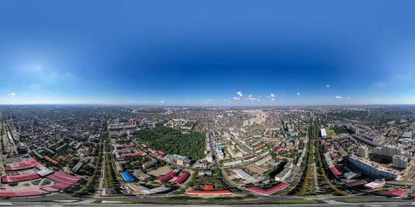 Krasnodar Rusland Augustus 2020 Plein Aan Krasnaya Straat Luchtfoto Zomer — Stockfoto
