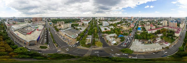 Krasnodar Russland August 2020 Sommer Luftaufnahme Der Stadt Rote Straße — Stockfoto