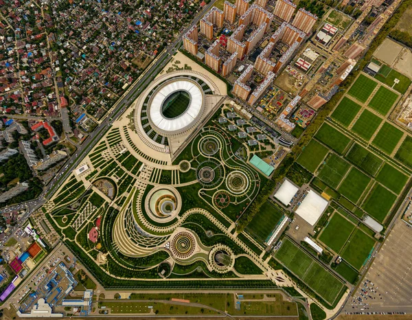 Krasnodar Rusia Agosto 2020 Estadio Krasnodar Parque Público Krasnodar Vista — Foto de Stock