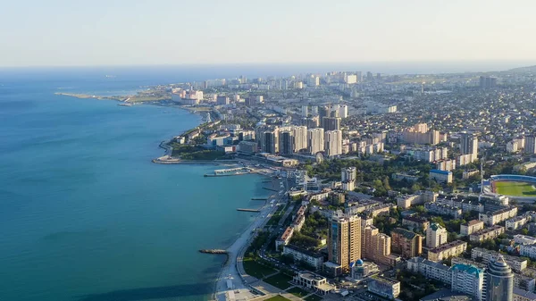Novorossiysk Russia Panorama Della Città Dell Argine Baia Tsemesskaya Nel — Foto Stock