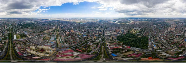 Krasnodar Ρωσία Καλοκαίρι Εναέρια Πανόραμα Της Πόλης Πανόραμα 360 — Φωτογραφία Αρχείου