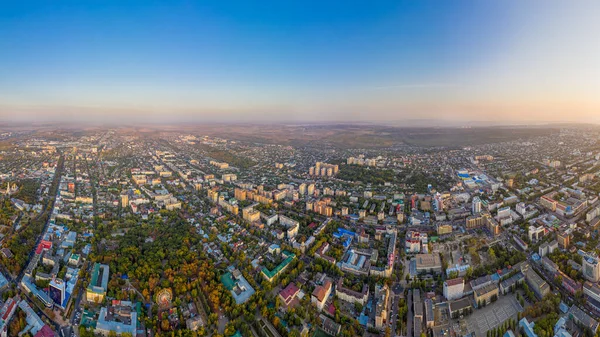 Stavropol Russia Aerial View City Center Sunset Fall — Stock Photo, Image