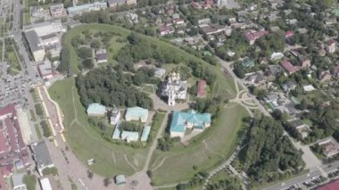 Dmitrov, Rusya. Dmitrov Kremlin 'de bulunan Kutsal Bakire Meryem' in Varsayımı Katedrali. 16. yüzyılın başlarında yapılmış bir mimari anıt. 4K