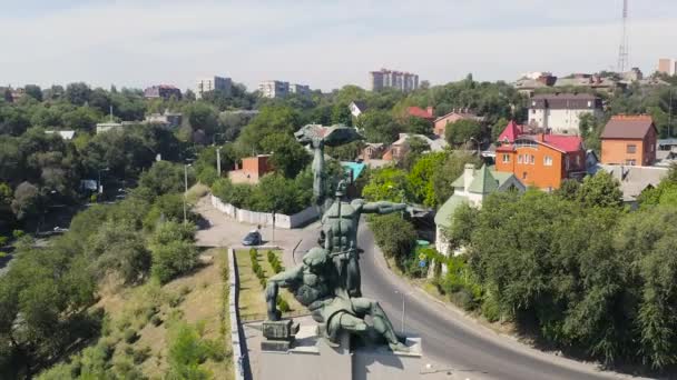 Rostov-on-Don, Russie. Monument à la grève de 1902. 4K — Video