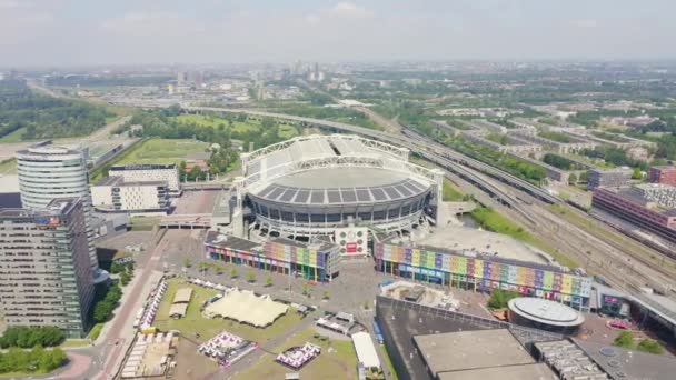 荷兰阿姆斯特丹。Johan Cruijff ArenA（阿姆斯特丹竞技场） 。2020年世界杯足球赛。4K — 图库视频影像