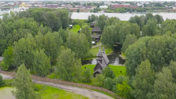 Rusya, Kostroma. Kostroma 'daki kutsal Trinity Ipatievsky Manastırı. 4K — Stok video