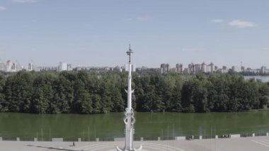 Voronezh, Rusya. Amiralteyskaya Meydanı. Voronezh Nehri Embankment. 4K