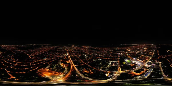 Stavropol Russia Aerial View City Center Night Panorama 360 City — Stock Photo, Image