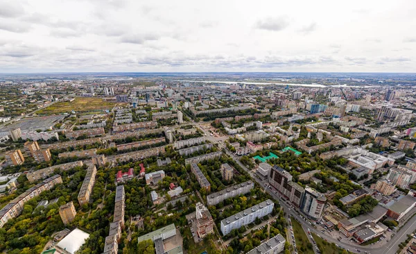 Samara Rusya Sonbahar Şehri Hava Görünümü — Stok fotoğraf