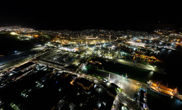 Novorossiysk Rússia Parte Central Cidade Porto Novorossiysk Bay Vista Aérea — Fotografia de Stock