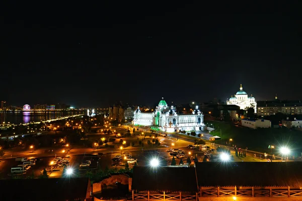 Kazán Rusia Agosto 2020 Palacio Los Agricultores Noche — Foto de Stock