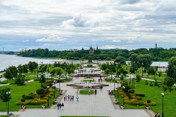 Yaroslavl Russia August 2020 Strelka Park Monument 1000Th Anniversary Yaroslavl — Stock Photo, Image