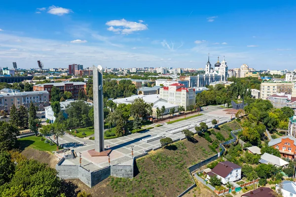 Voronezh ロシア 2020年8月23日 勝利広場 勝利の広場の石 ヴォロネジの解放者への記念碑 — ストック写真