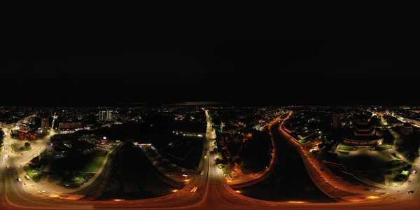 Ivanovo Russia August 2020 Night Panorama City Aerial View 360 — Stock Photo, Image