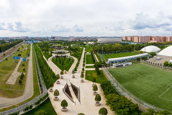 Krasnodar Rusia Agosto 2020 Estadio Krasnodar Parque Público Krasnodar Vista —  Fotos de Stock