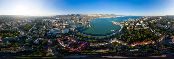 Novorossiysk Rusko Září 2020 Střední Část Města Přístav Novorossijském Zálivu — Stock fotografie