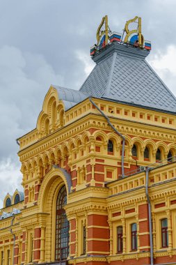 Nizhny Novgorod, Rusya - 8 Ağustos 2020: Nizhny Novgorod Fuarı. Yaz