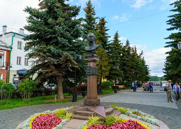 Rybinsk Ryssland Augusti 2020 Monument Över Amiral Ushakov — Stockfoto