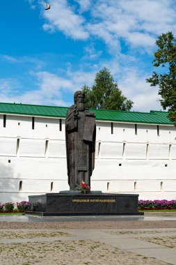 Sergiev Posad, Rusya - 19 Ağustos 2020: Radonezh 'li Sergiy. Kutsal Üçlü Serius Lavra