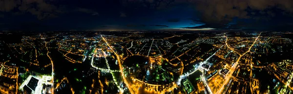 Sergiev Posad Russie Ville Anneau Russie Vue Aérienne Nuit Sainte — Photo