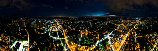 Sergiev Posad Russia City Golden Ring Russia Aerial View Night — Stock Photo, Image