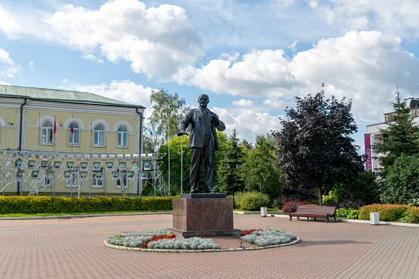 Dmitrov Rusya Ağustos 2020 Lenin Sovyet Meydanı — Stok fotoğraf