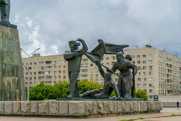 Nizjnij Novgorod Ryssland Augusti 2020 Monument Till Lenin Lenintorget — Stockfoto