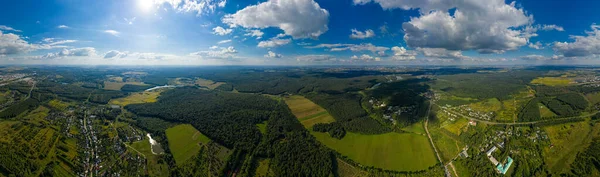 Yasnaya Polyana Byn Tula Regionen Ryssland Flygfoto Sommar Panorama 360 — Stockfoto