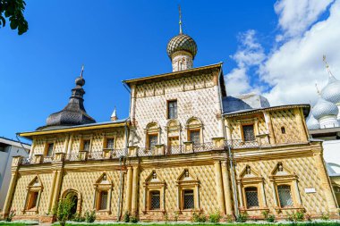 Rostov, Rusya. Kremlin 'deki Meryem Ana İkonası Kilisesi Hodegetria. Rostov Kremlin