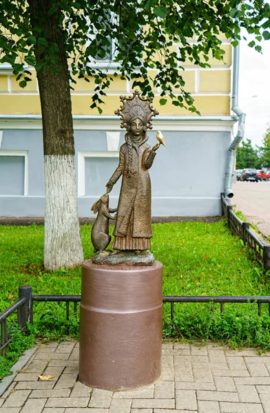 Kostroma Russland August 2020 Denkmal Für Die Schneemädchen Susaninskaja Platz — Stockfoto