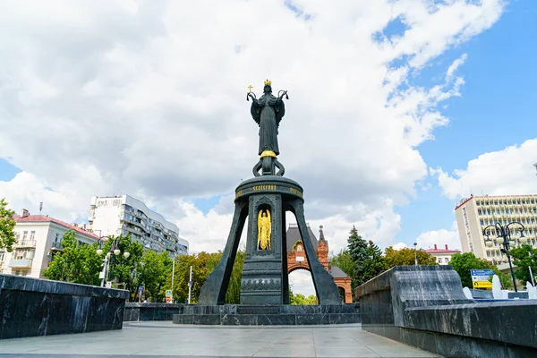 Krasnodar Rusia Agosto 2020 Fuente Santa Catalina Monumento Santa Catalina — Foto de Stock
