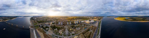 Volgograd Rússia Setembro 2020 Estádio Rotor Mamayev Kurgan Vista Aérea — Fotografia de Stock