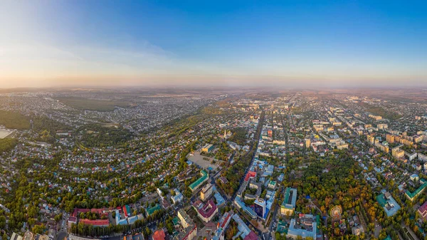 Stavropol Russia Aerial View City Center Sunset Fall — Stock Photo, Image