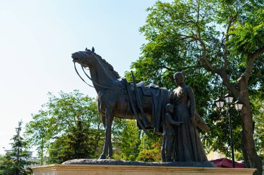 Rostov-on-Don, Rusya - 25 Ağustos 2020: Ülkelerini savunan geri dönmeyen Kazaklar