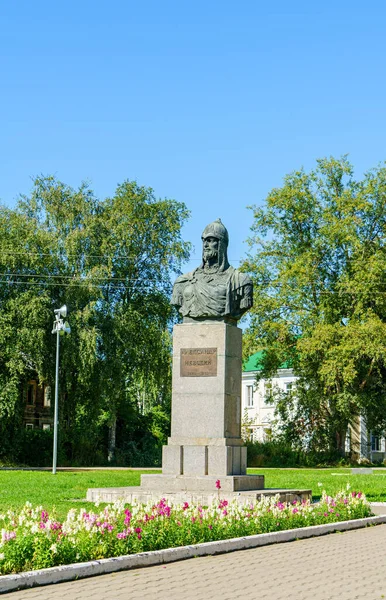 Pereslavl Zalessky Ryssland Augusti 2020 Monument Över Alexander Nevsky Röda — Stockfoto