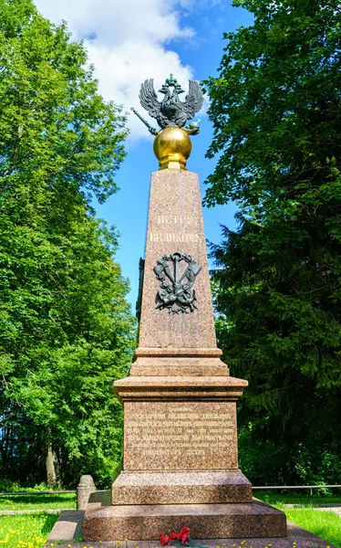 Pereslavl Zalessky Rússia Agosto 2020 Obelisco Para Pedro Grande Museu — Fotografia de Stock