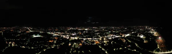 Ρωσία Βλαντιμίρ Πανόραμα Στο Κέντρο Της Πόλης Αεροφωτογραφία Νύχτας — Φωτογραφία Αρχείου