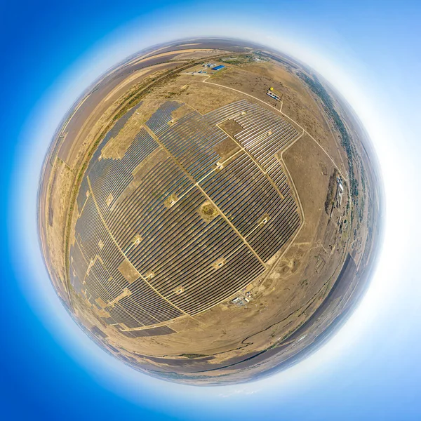 Stavropol Russie Village Staromaryevka Grande Centrale Solaire Russie Astéroïde Panoramique — Photo