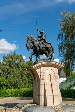 Dmitrov, Rusya - 19 Ağustos 2020: Azizler Boris ve Gleb. Borisoglebsky Dmitrovsky Manastırı