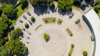 Krasnodar, Rusya - 29 Ağustos 2020: Askeri Malzeme Müzesi Kültür ve Dinlenme Parkı 'nda Zafer Silahları Müzesi  