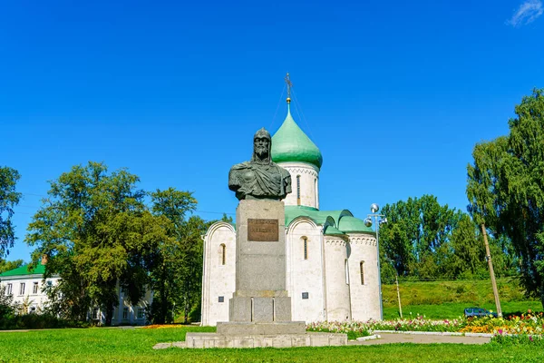 Pereslavl Zalessky Rusland Augustus 2020 Monument Voor Alexander Nevsky Rode — Stockfoto