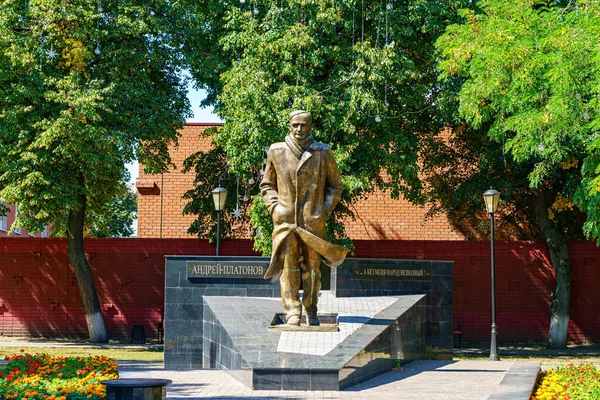 Voronezh Rusia Agosto 2020 Monumento Platonov Plaza Platonovsky — Foto de Stock