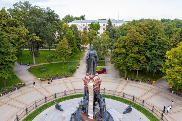 Krasnodar Russia August 2020 Monument Empress Catherine Ekaterinsky广场 — 图库照片
