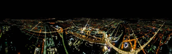 俄罗斯 夜景全景 大城市的大灯 — 图库照片