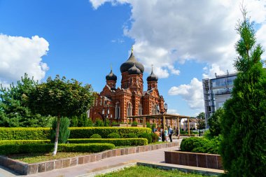 Tula, Rusya - 22 Ağustos 2020: Kutsanmış Bakire Varsayımı Katedrali