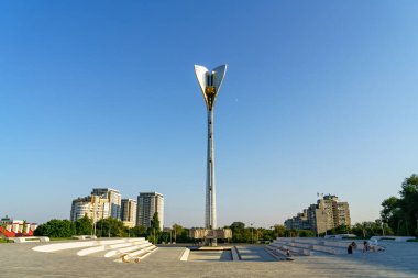 Rostov-na-Donu, Rusya - 25 Ağustos 2020: Rostov bir askeri zafer şehridir. Anıt, anıt