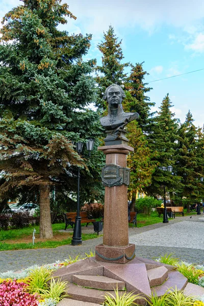 Rybinsk Ryssland Augusti 2020 Monument Över Amiral Ushakov — Stockfoto